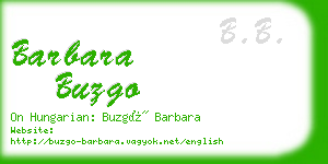 barbara buzgo business card